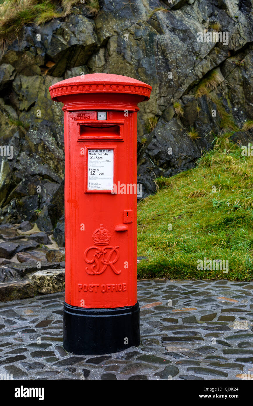British mail box in Edinburgh, Scotland, UK Stock Photo