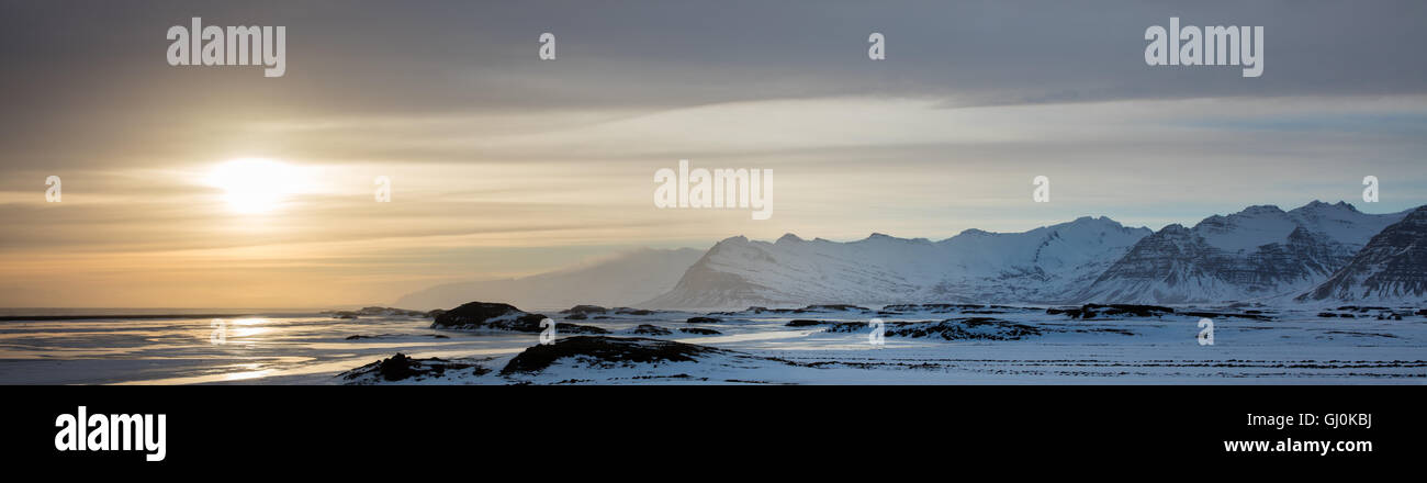 the east coast near Brunnholl, Iceland Stock Photo