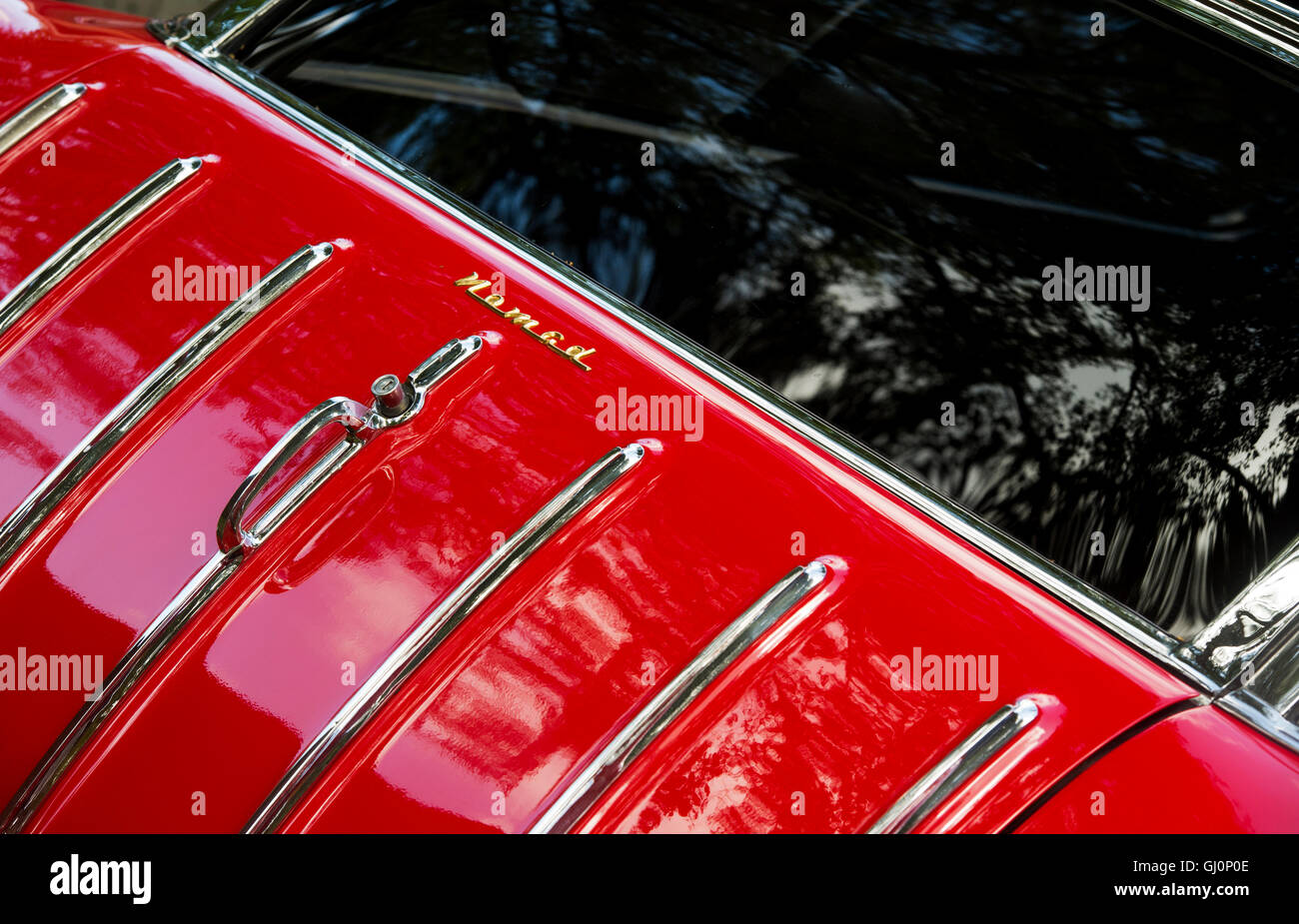 1955 Chevrolet Nomad rear tailgate. Classic American car Stock Photo