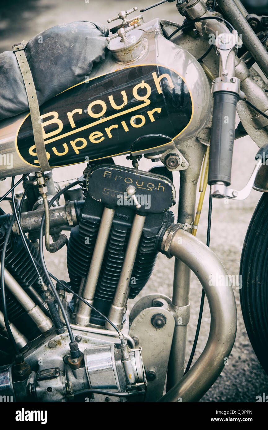 The works Scrapper Brough Superior Racing Motorcycle at Brooklands ...