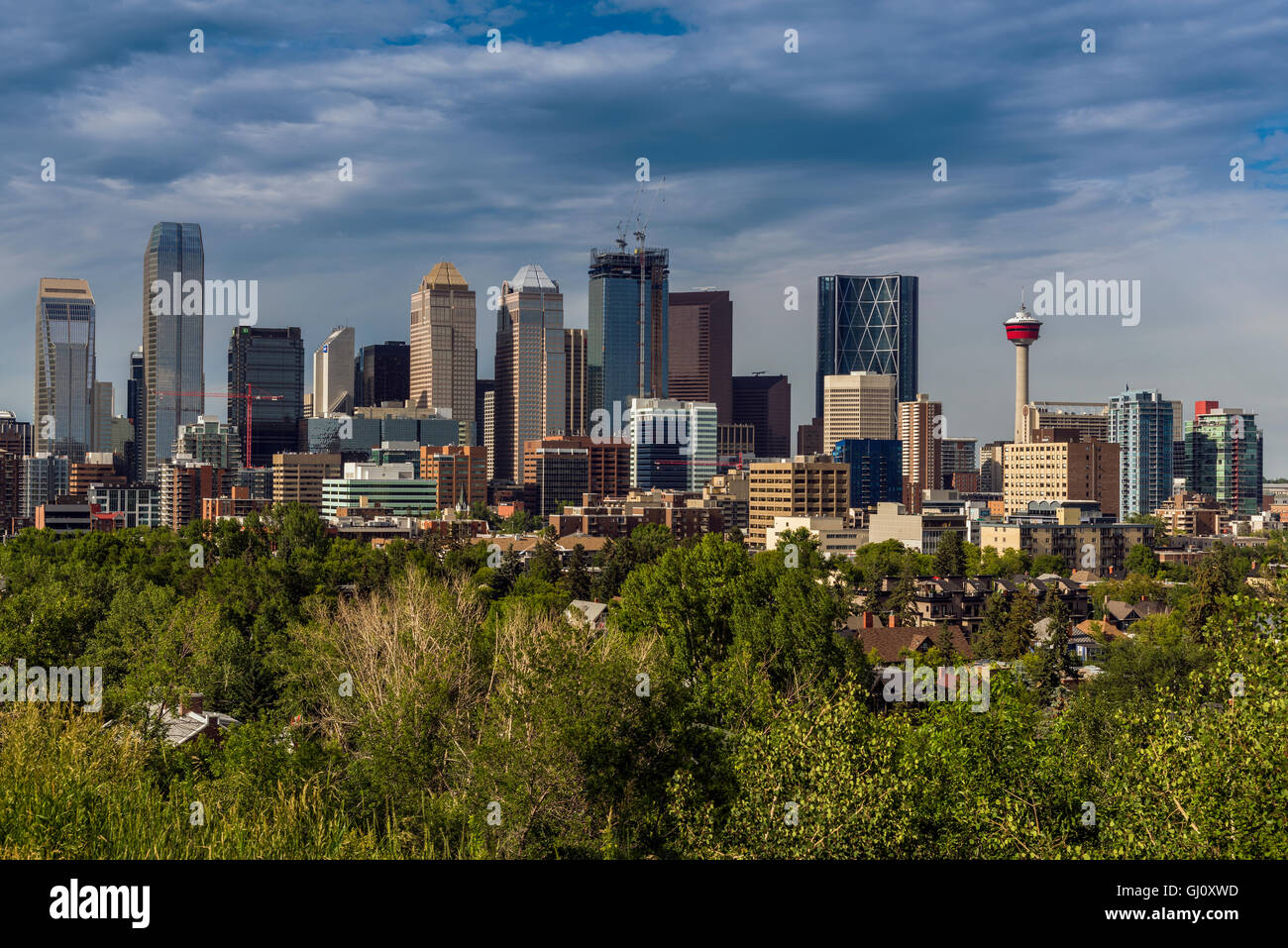 Downtown skyline, Calgary, Alberta, Canada Stock Photo Alamy