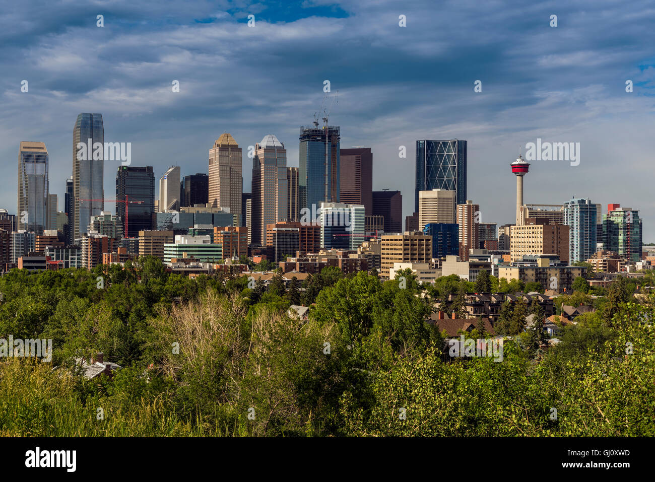 Downtown skyline, Calgary, Alberta, Canada Stock Photo