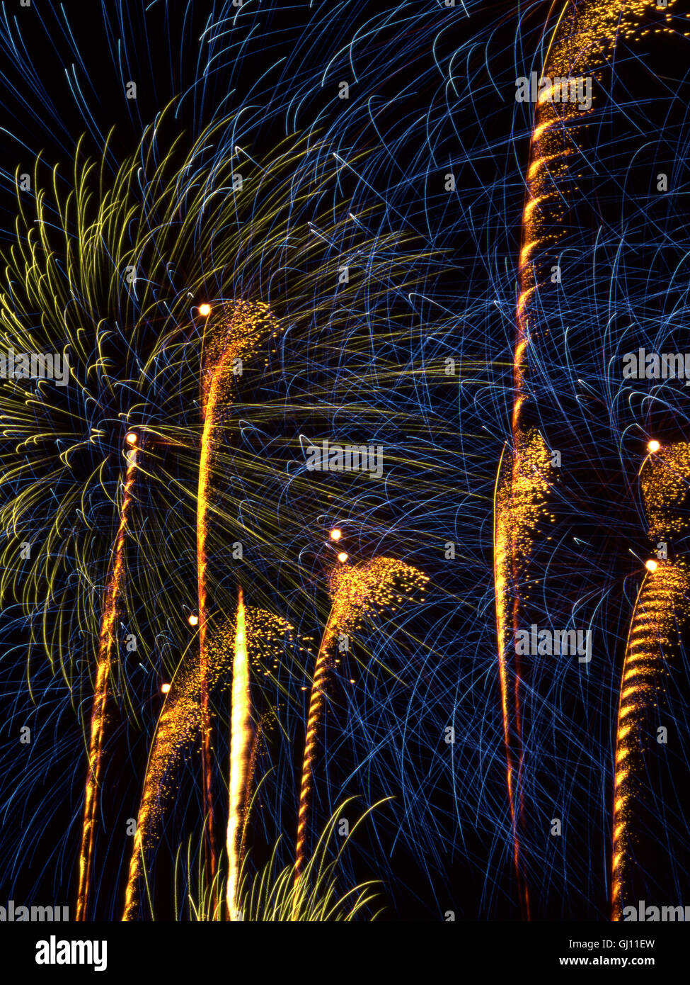 Fireworks display by Melrose Pyrotechnics from the USA Stock Photo Alamy