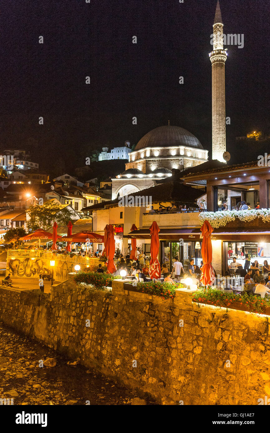 Prizren night cityscape with sinan pasha mosque Stock Photo 114356207