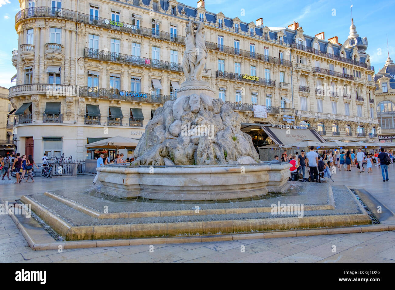 Place de la Comedie Stock Photo Alamy