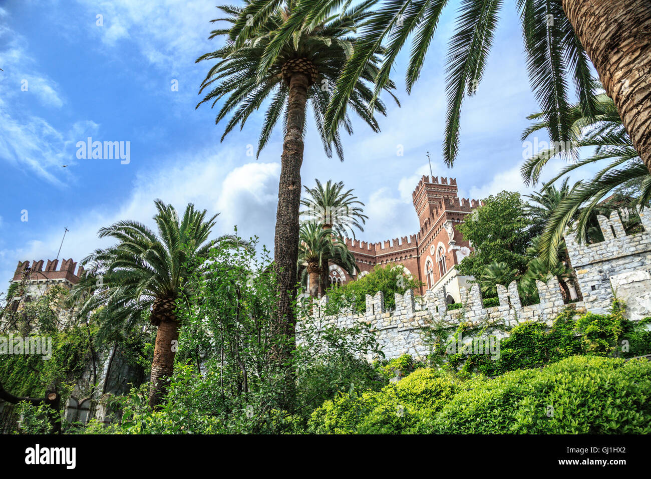Castello d’Albertis castle in Genoa summer view Stock Photo - Alamy