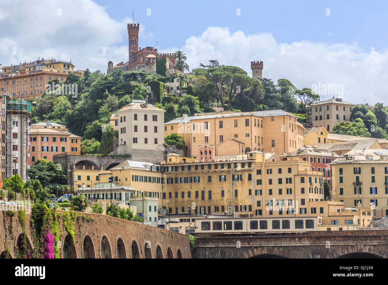 Castello d’Albertis castle in Genoa summer view Stock Photo - Alamy