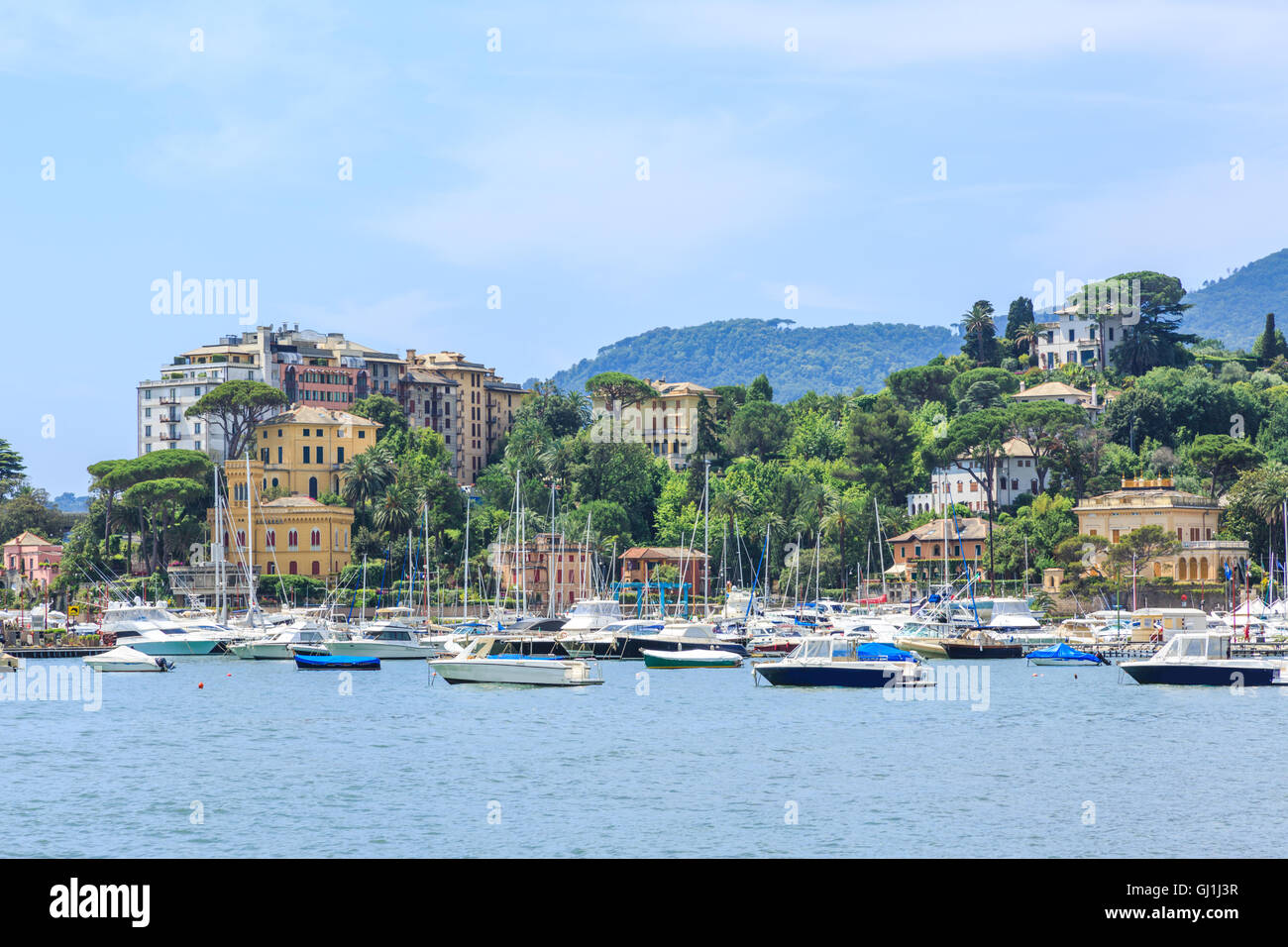 Rapal Italian old town Rapallo sea view in summer Stock Photo - Alamy