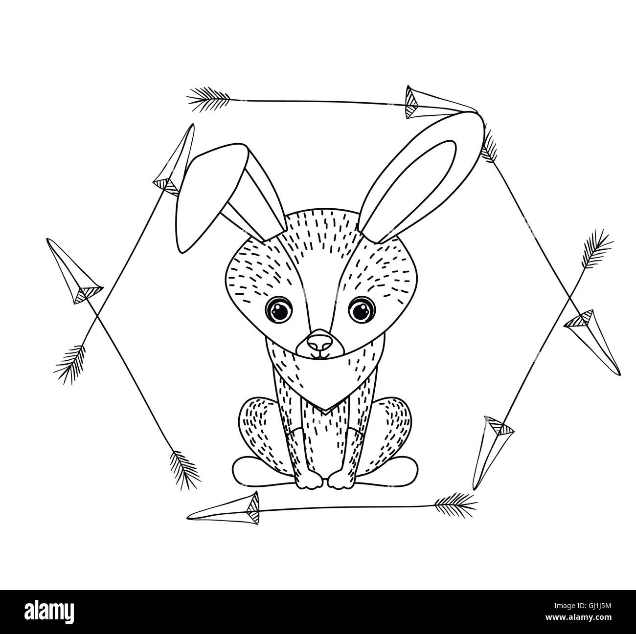 animal drawing style boho icon Stock Vector Image & Art - Alamy