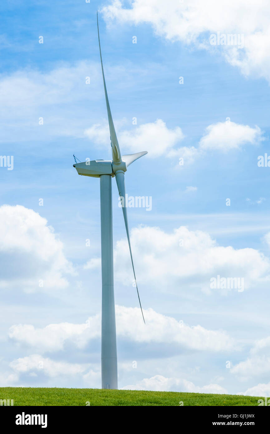 Wind turbine, Eakring, Nottinghamshire, England, UK Stock Photo