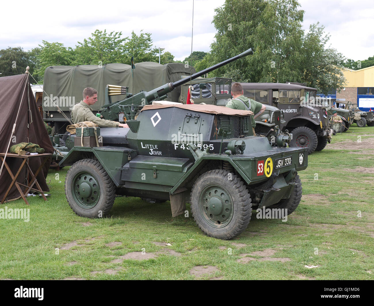 Vintage army vehicle from world war II at Woodhall Spa 40's weekend