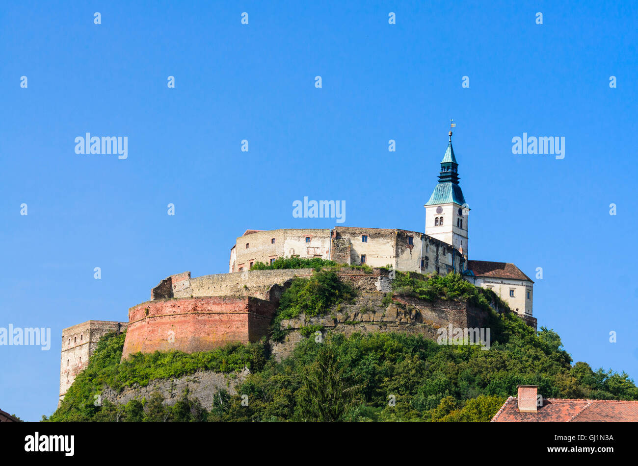 Güssing: Güssing Castle, Austria, Burgenland, Stock Photo