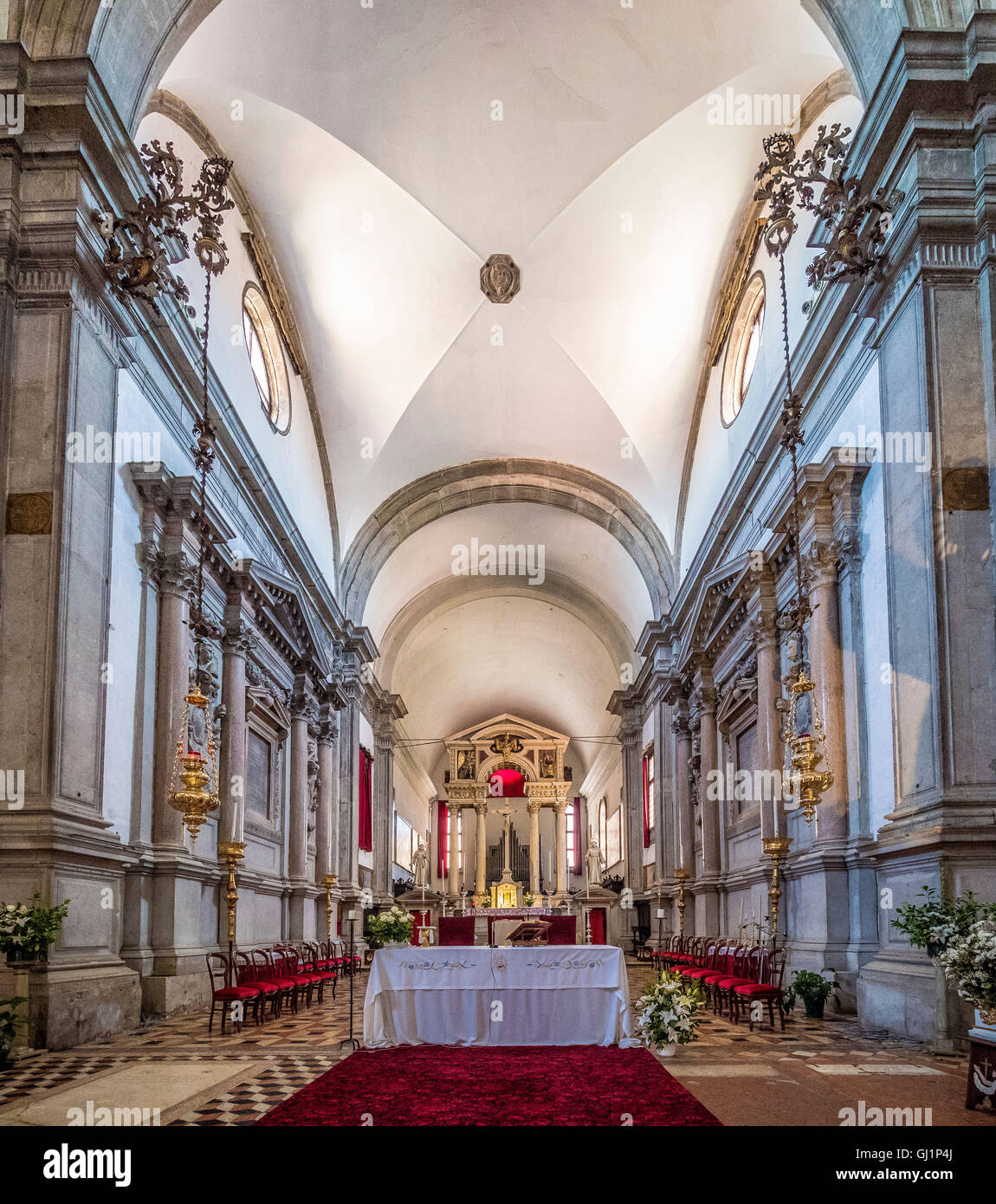 Interior San Francesco della Vigna, Venice, Italy. Stock Photo