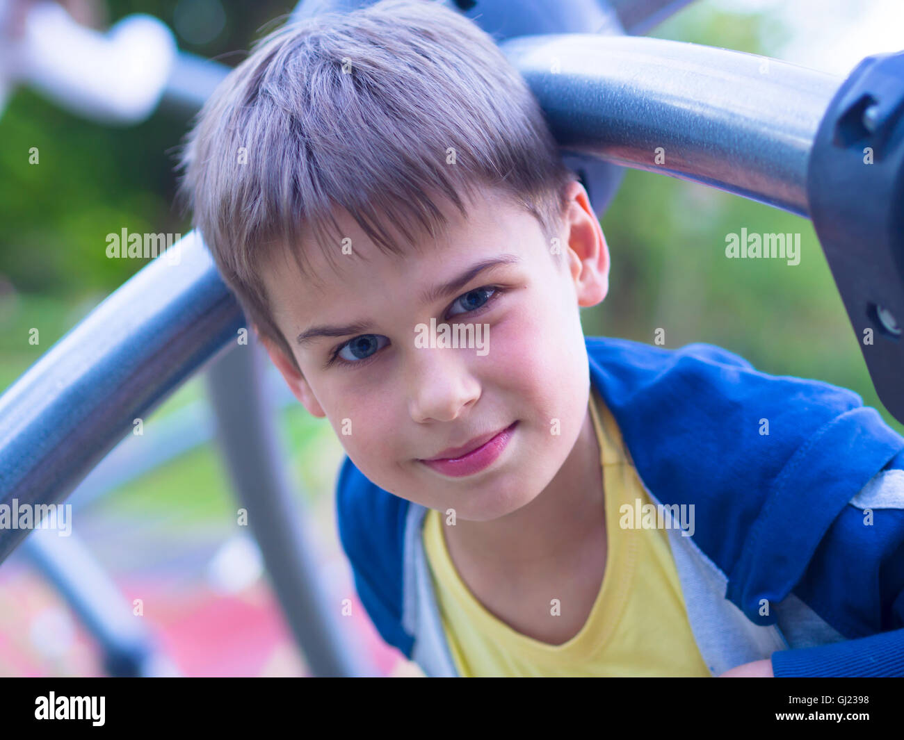 cute boy outdoor Stock Photo