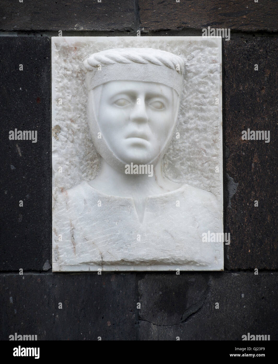 Portrait of an Original Settler to the Azores. Carved from marble in