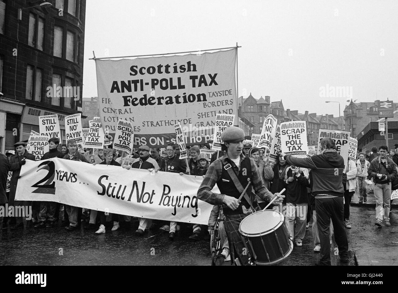 AntiPoll Tax March Glasgow Stock Photo Alamy