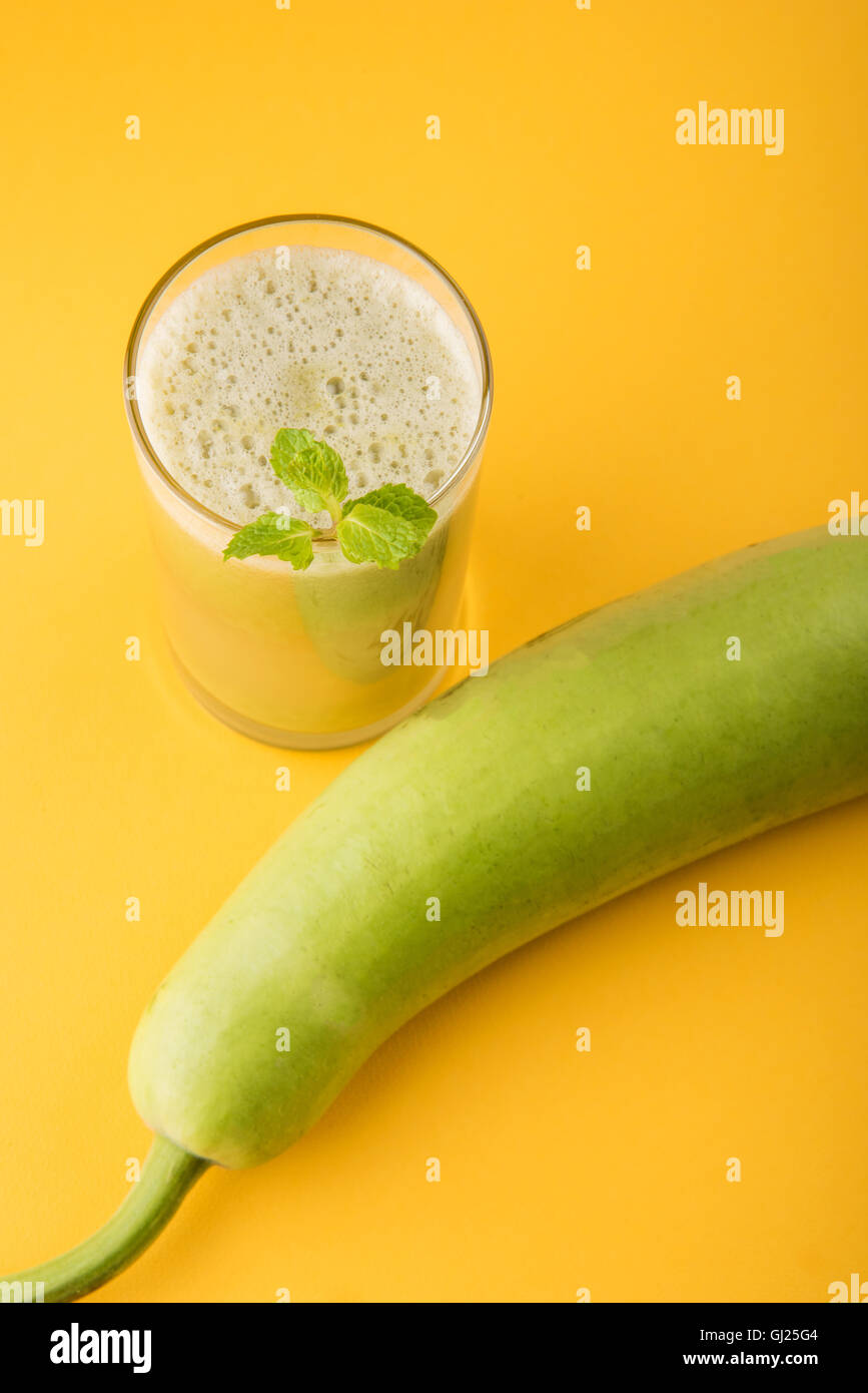 Juice of bottle gourd or lauki juice or Lagenaria siceraria juice