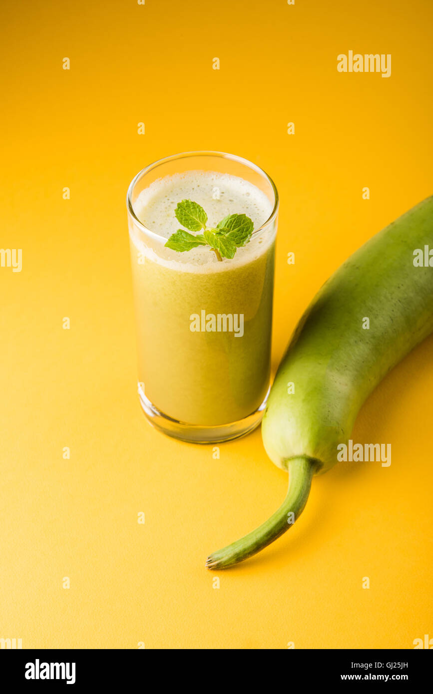 Juice of bottle gourd or lauki juice or Lagenaria siceraria juice