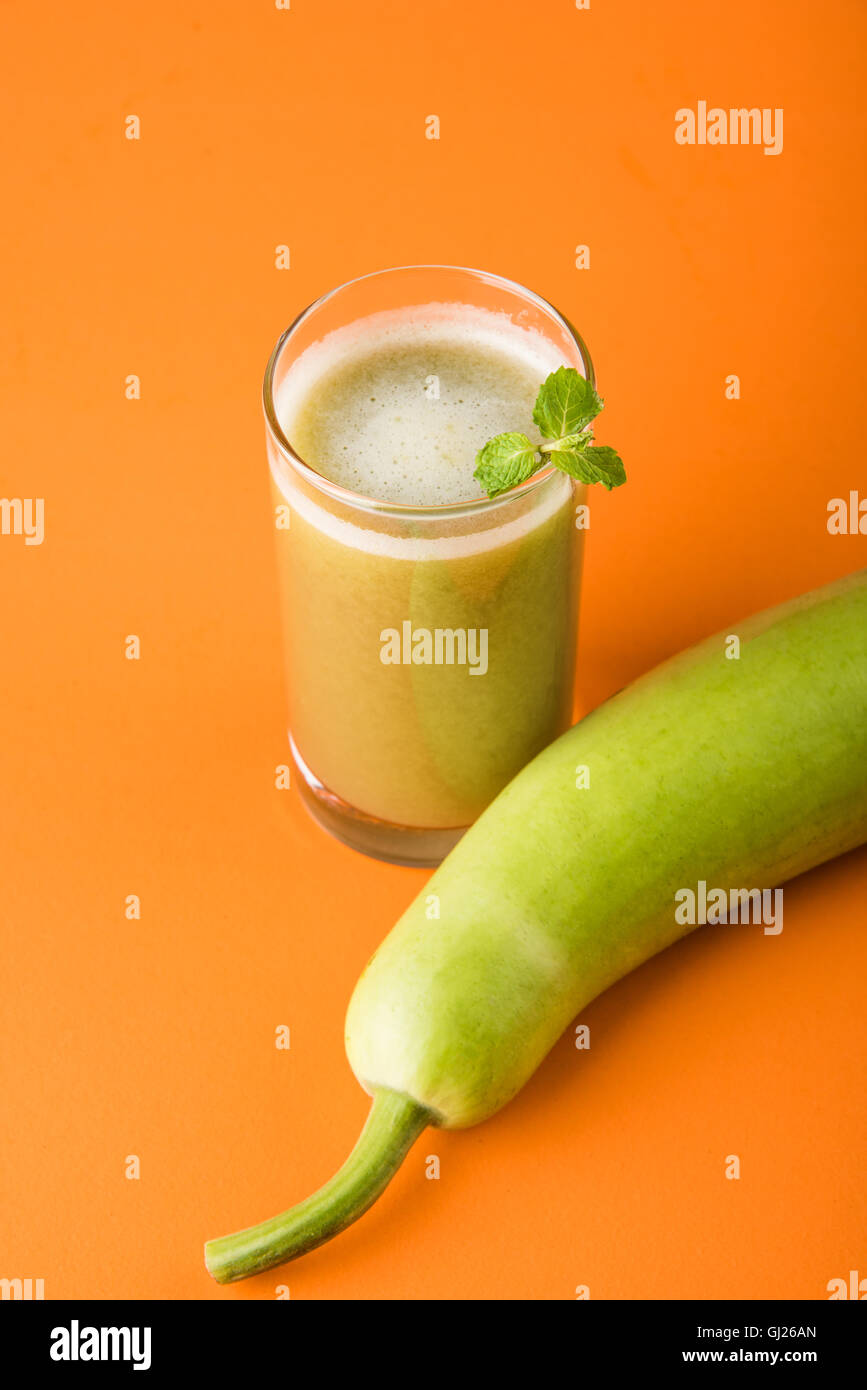 Juice of bottle gourd or lauki juice or Lagenaria siceraria juice