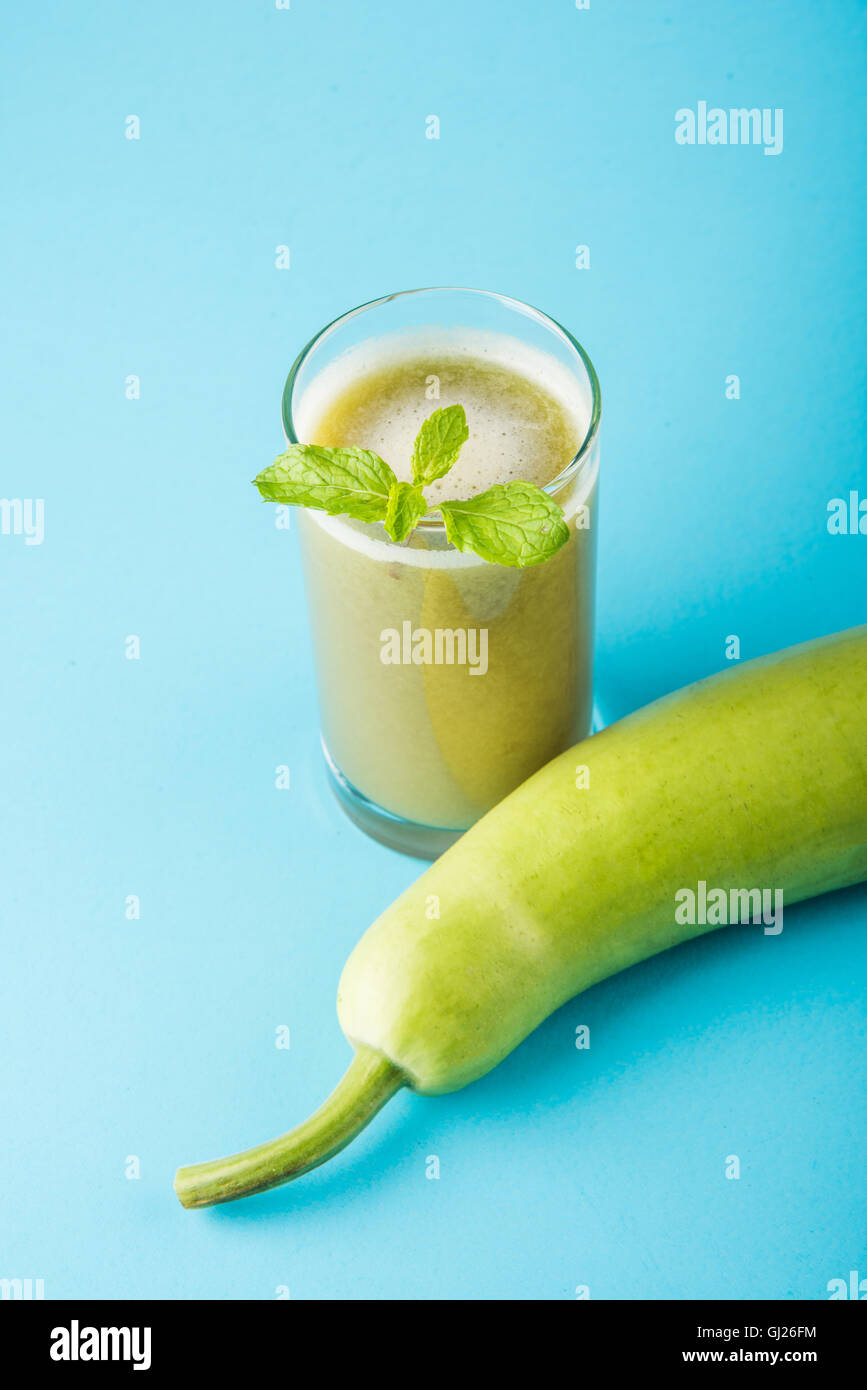 Juice of bottle gourd or lauki juice or Lagenaria siceraria juice