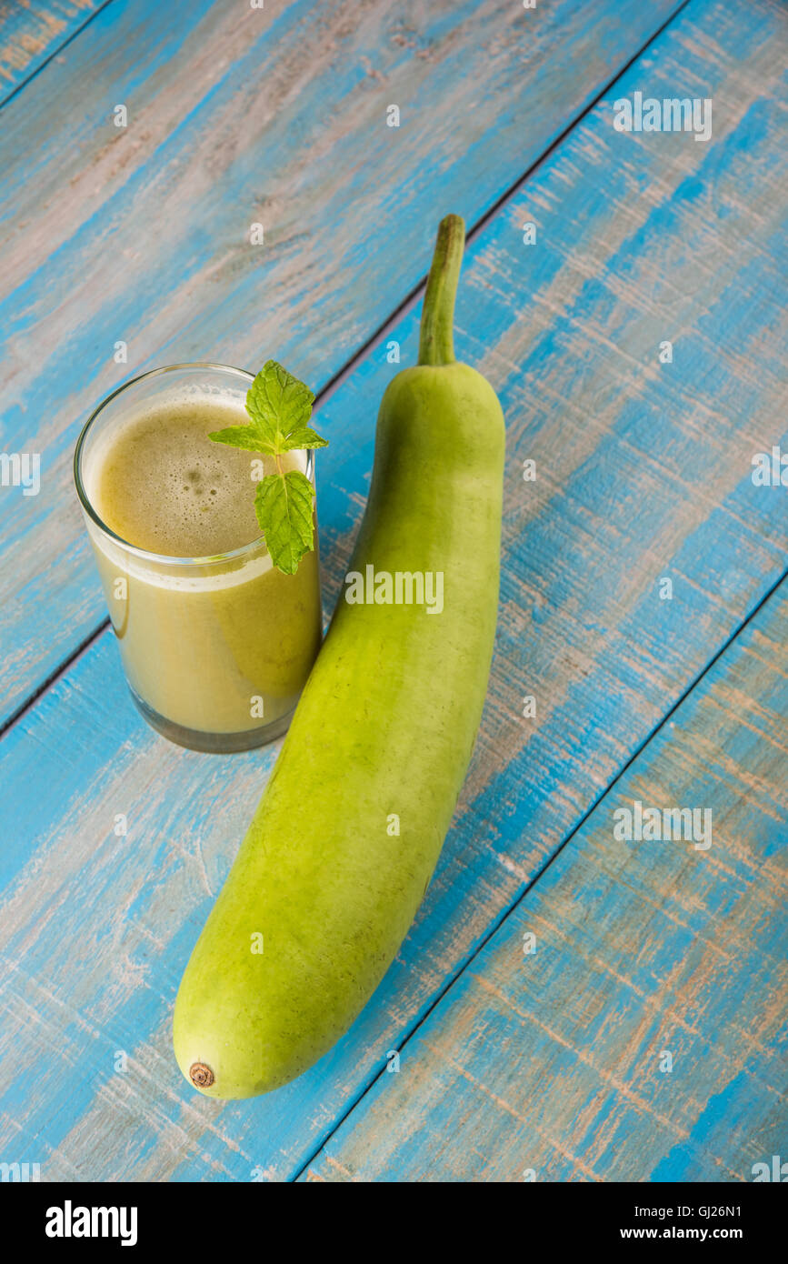 Juice of bottle gourd or lauki juice or Lagenaria siceraria juice, bottle gourd juice, powerful