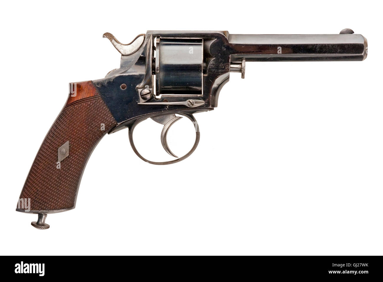 A mid-nineteenth century British Officer's Revolver. Stock Photo