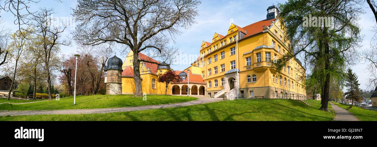 Weida, Germany - May 01, 2016 : State Regular school 'Max Greil' Weida Stock Photo