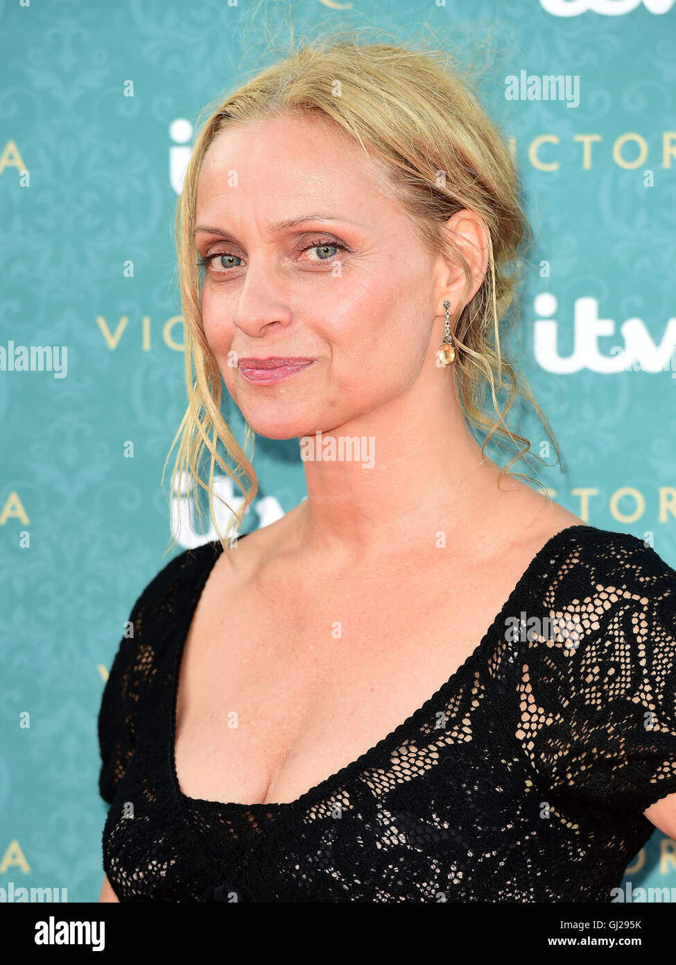 Catherine Flemming attending the world premiere screening of ITV's Victoria at Kensington Palace, London. PRESS ASSOCIATION Photo. Picture date: Thursday 11th August, 2016. Photo credit should read: Ian West/PA Wire. Stock Photo