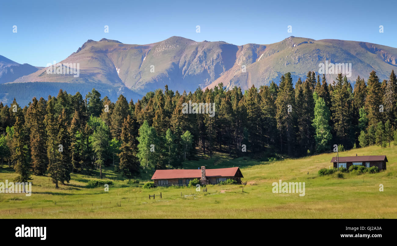 A farm in the mountains of Colorado Stock Photo - Alamy
