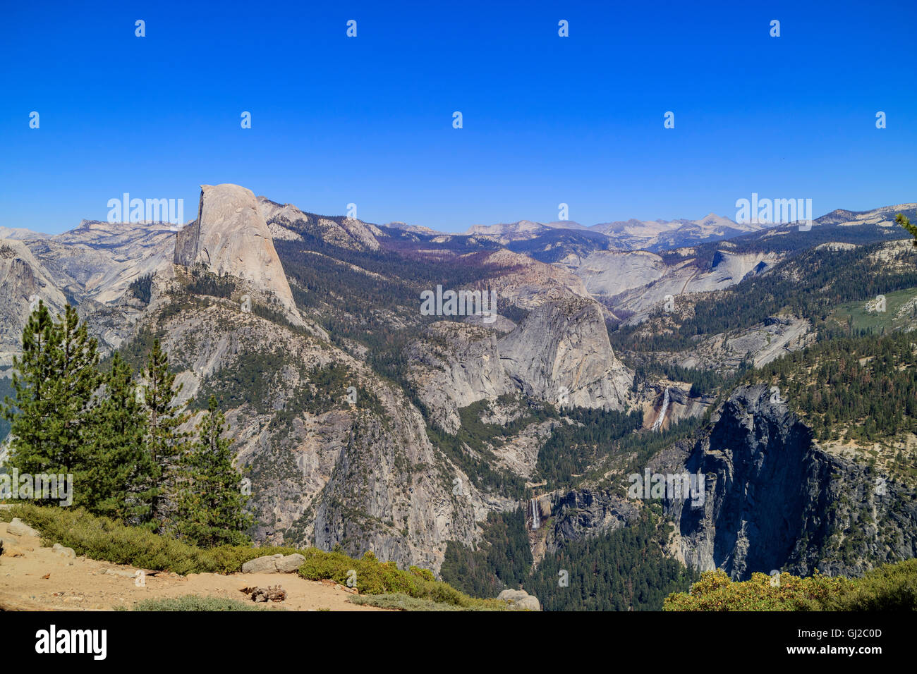 The beautiful landscape of Washburn Point in Yosemite National Park Stock Photo