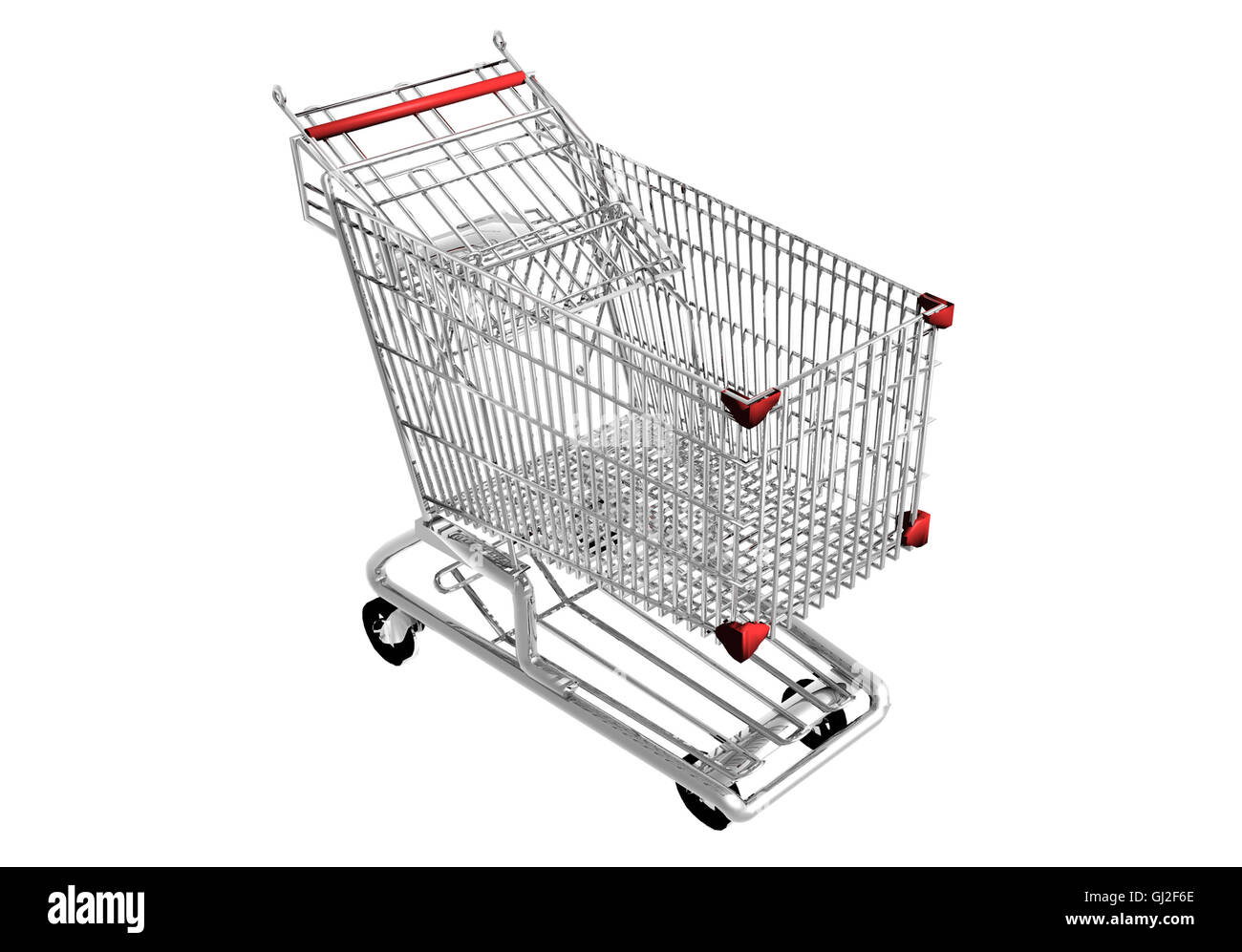 empty shopping cart, front view Stock Photo Alamy