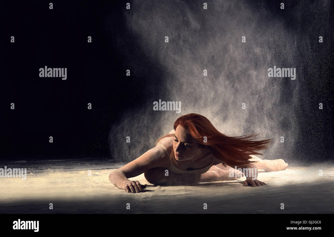 Ballet girl lying on floor hi-res stock photography and images - Alamy
