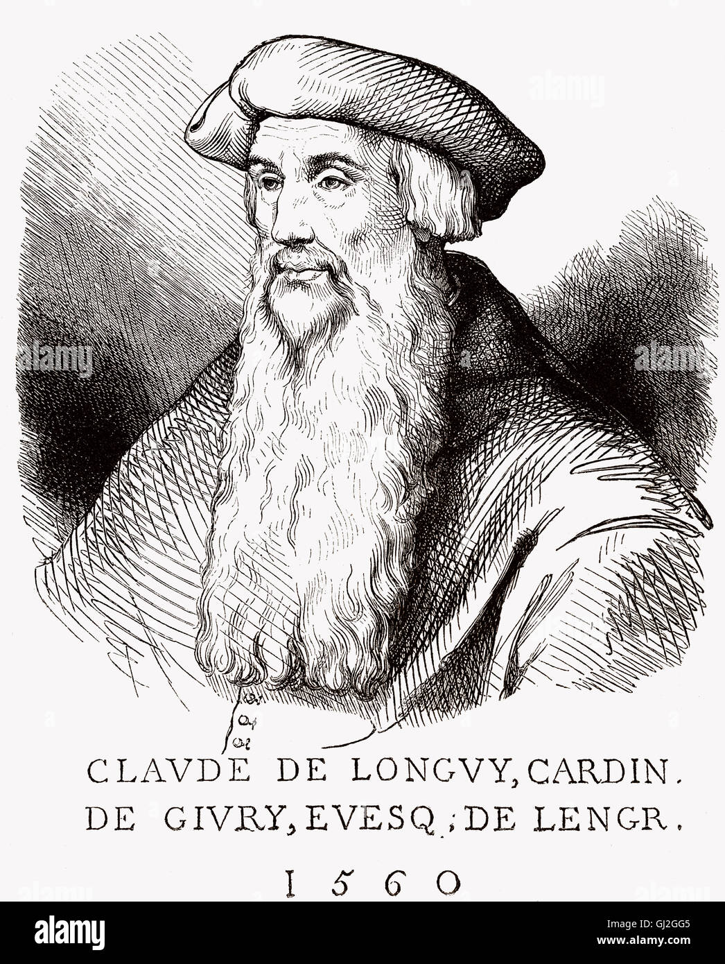 Claude de Longwy de Givry, 1481-1561, a French bishop and Cardinal Stock Photo