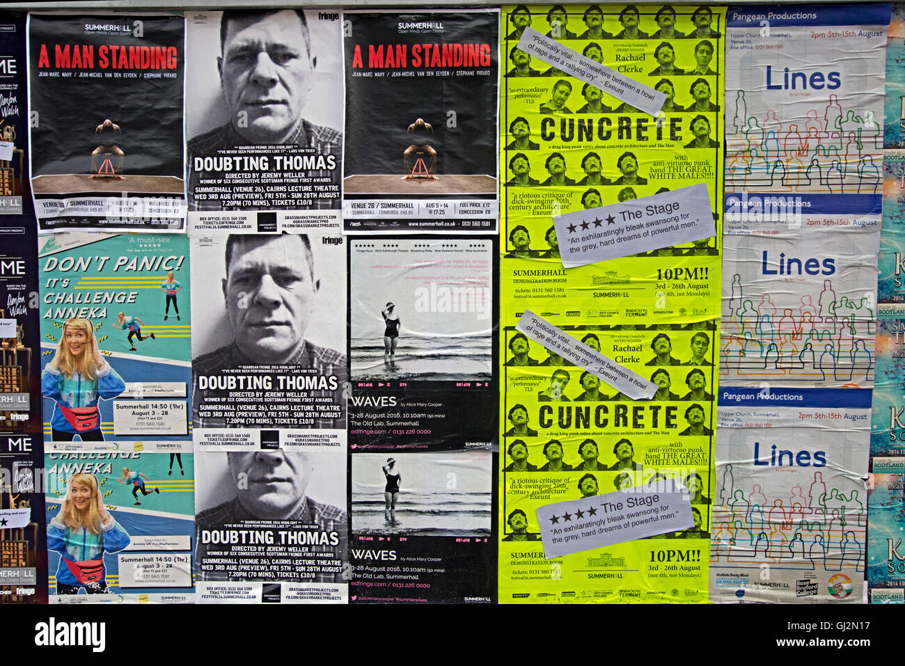 Edinburgh fringe festival posters hires stock photography and images