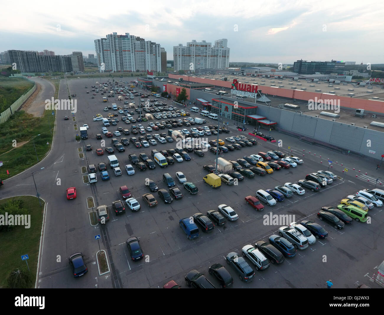 Auchan shopping mall parking lot hi-res stock photography and images ...