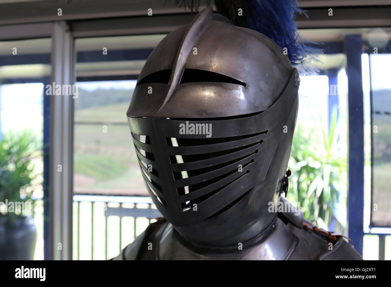 suit of amour at Ivanhoe Wines, Hunter Valley, Australia Stock Photo