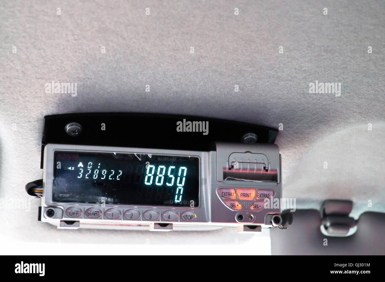 Taxi cab meter Stock Photo Alamy