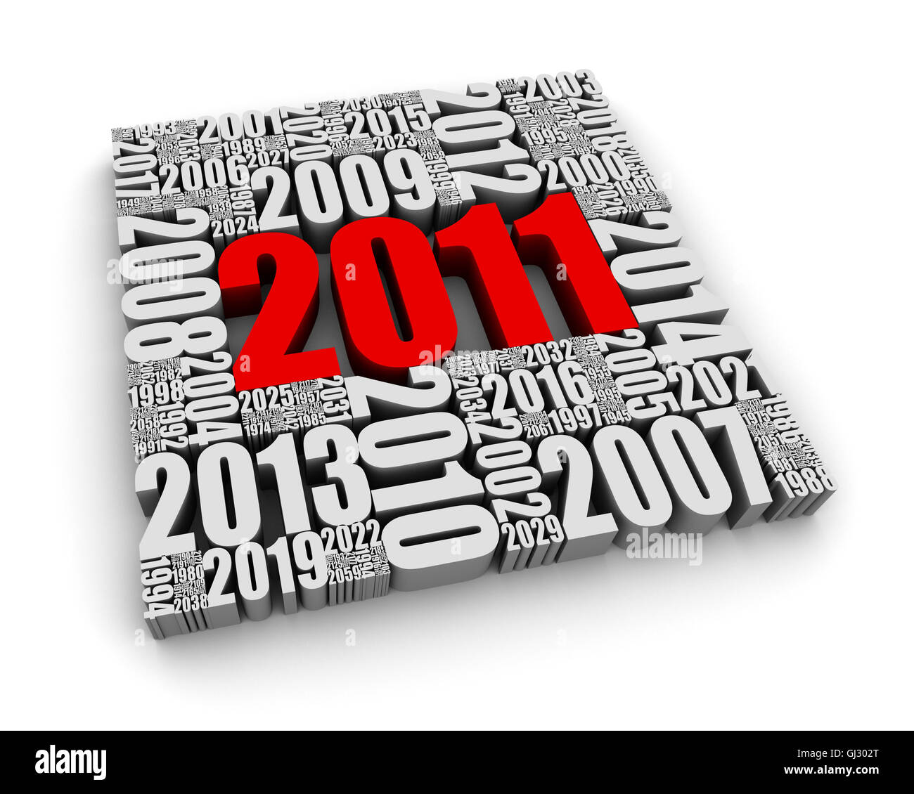 The Year 2011 Stock Photo