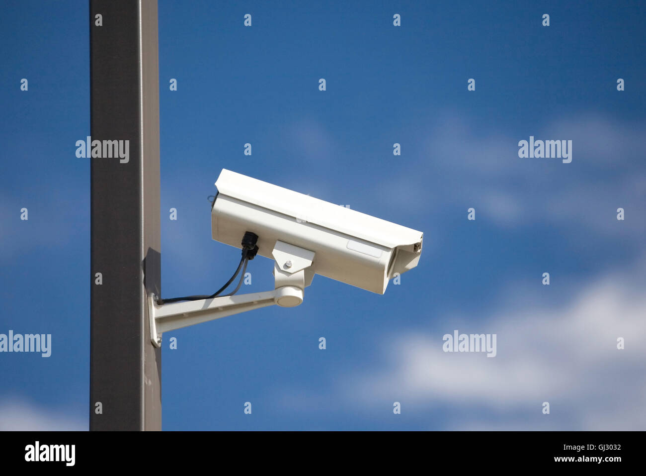 surveillance camera on light pole Stock Photo Alamy