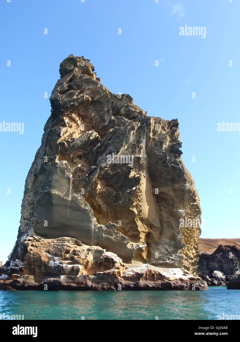 Rock pillar on the Galapagos Islands Stock Photo