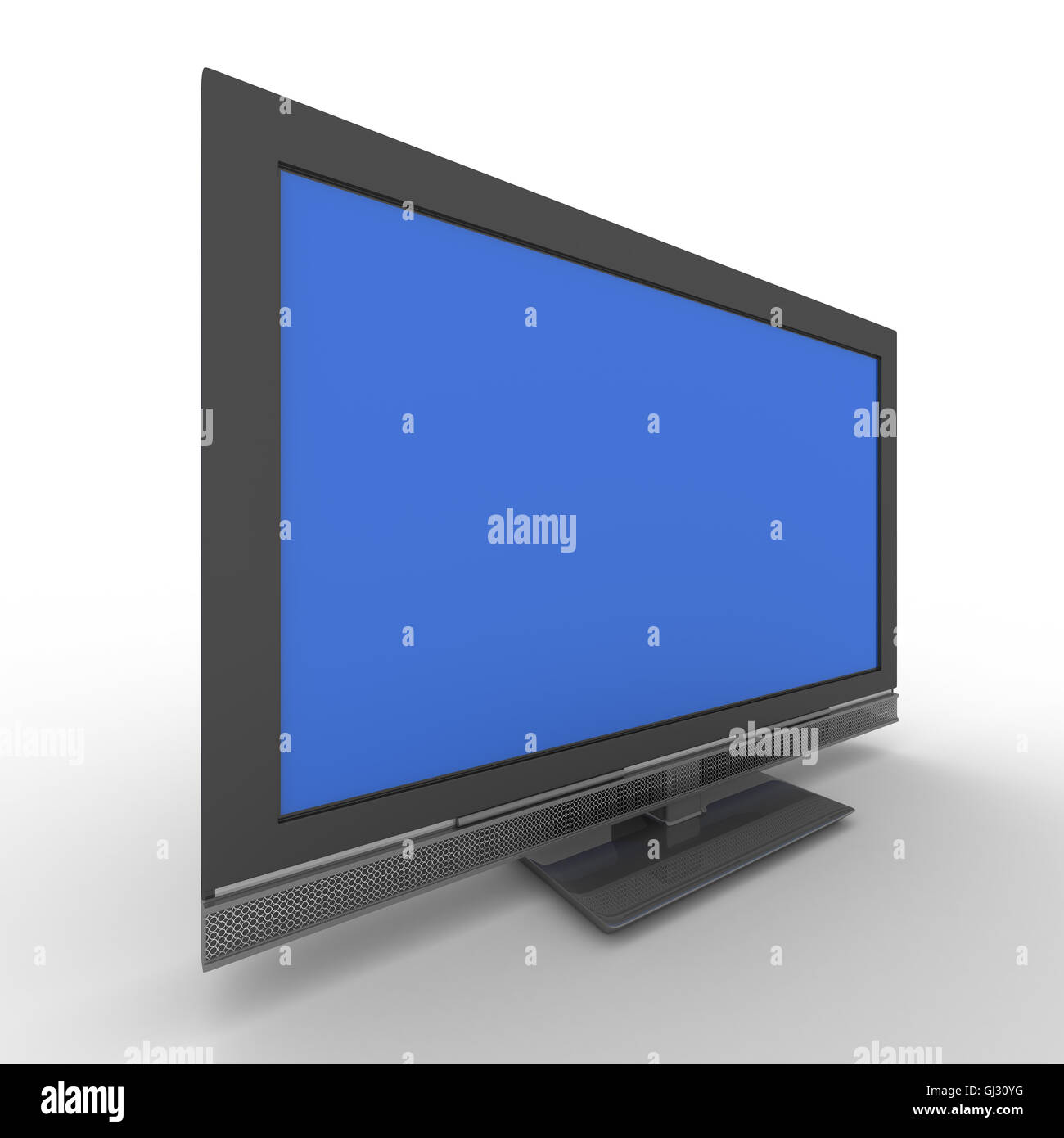 TV on white background. Isolated 3D image Stock Photo - Alamy