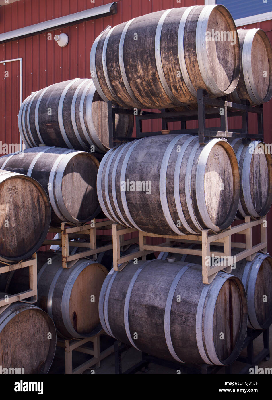 Wine barrel Stack Stock Photo Alamy
