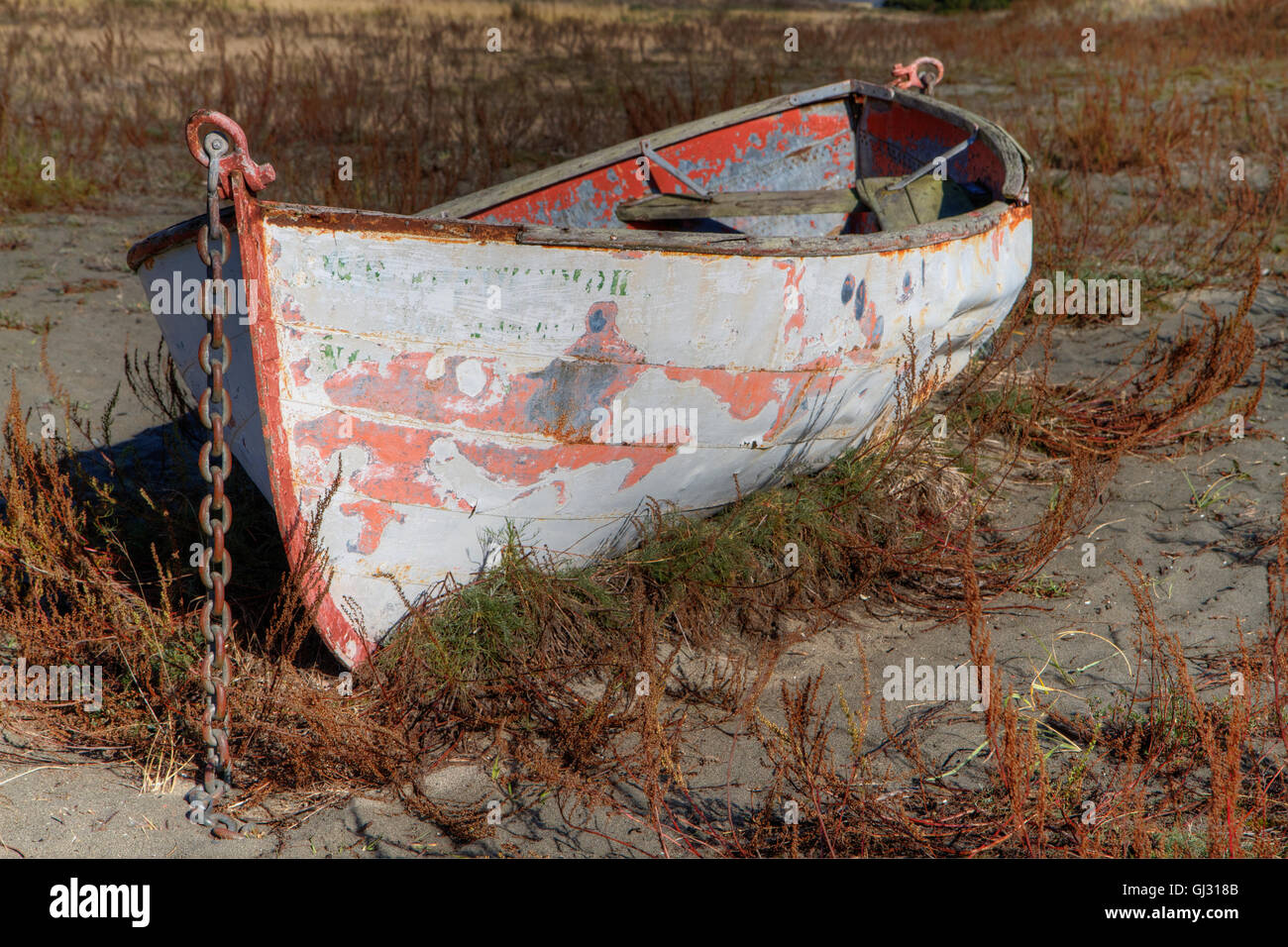 Land locked Boat HDR Stock Photo