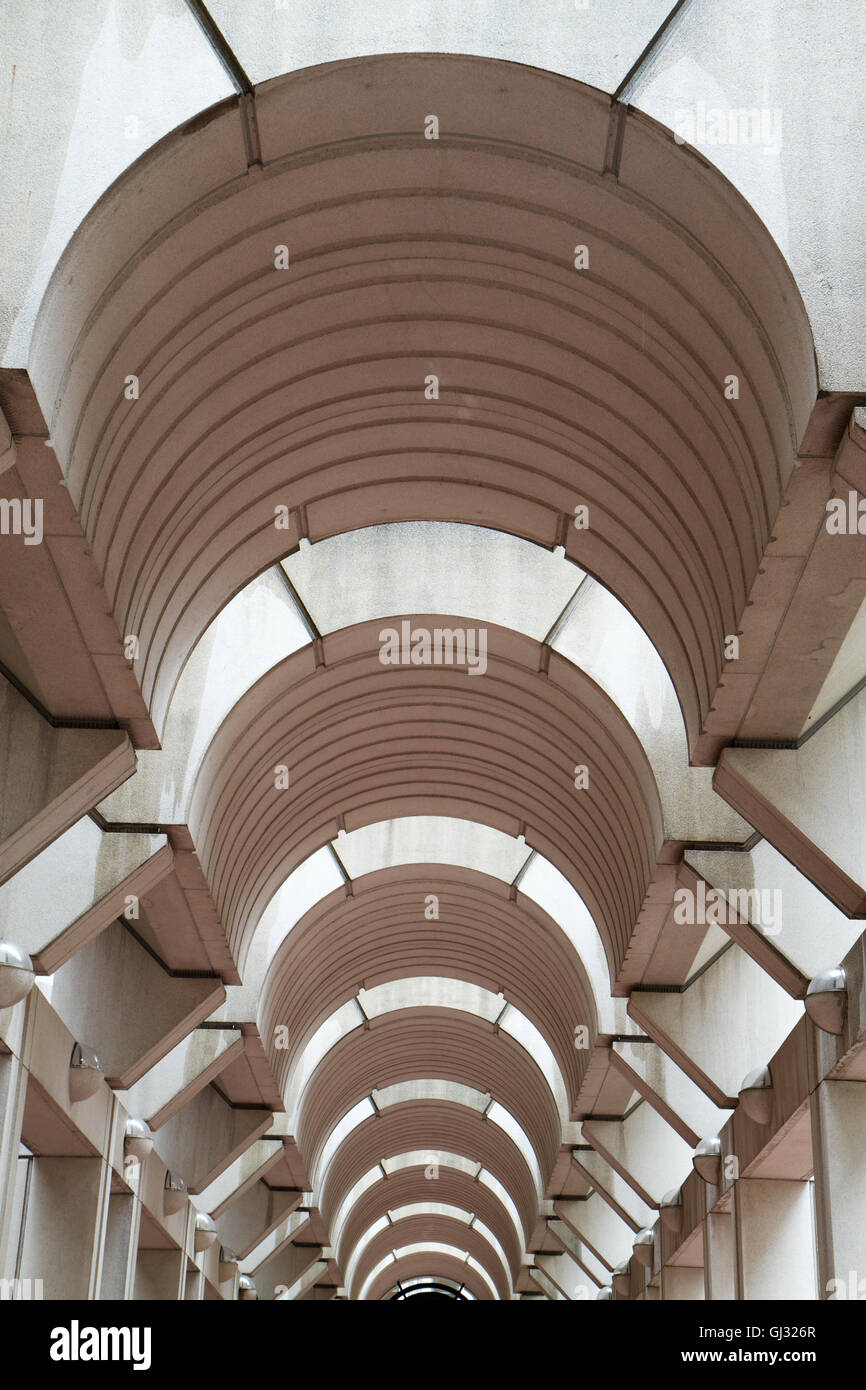 Modern Arched hallway Ceiling Vertical Stock Photo Alamy