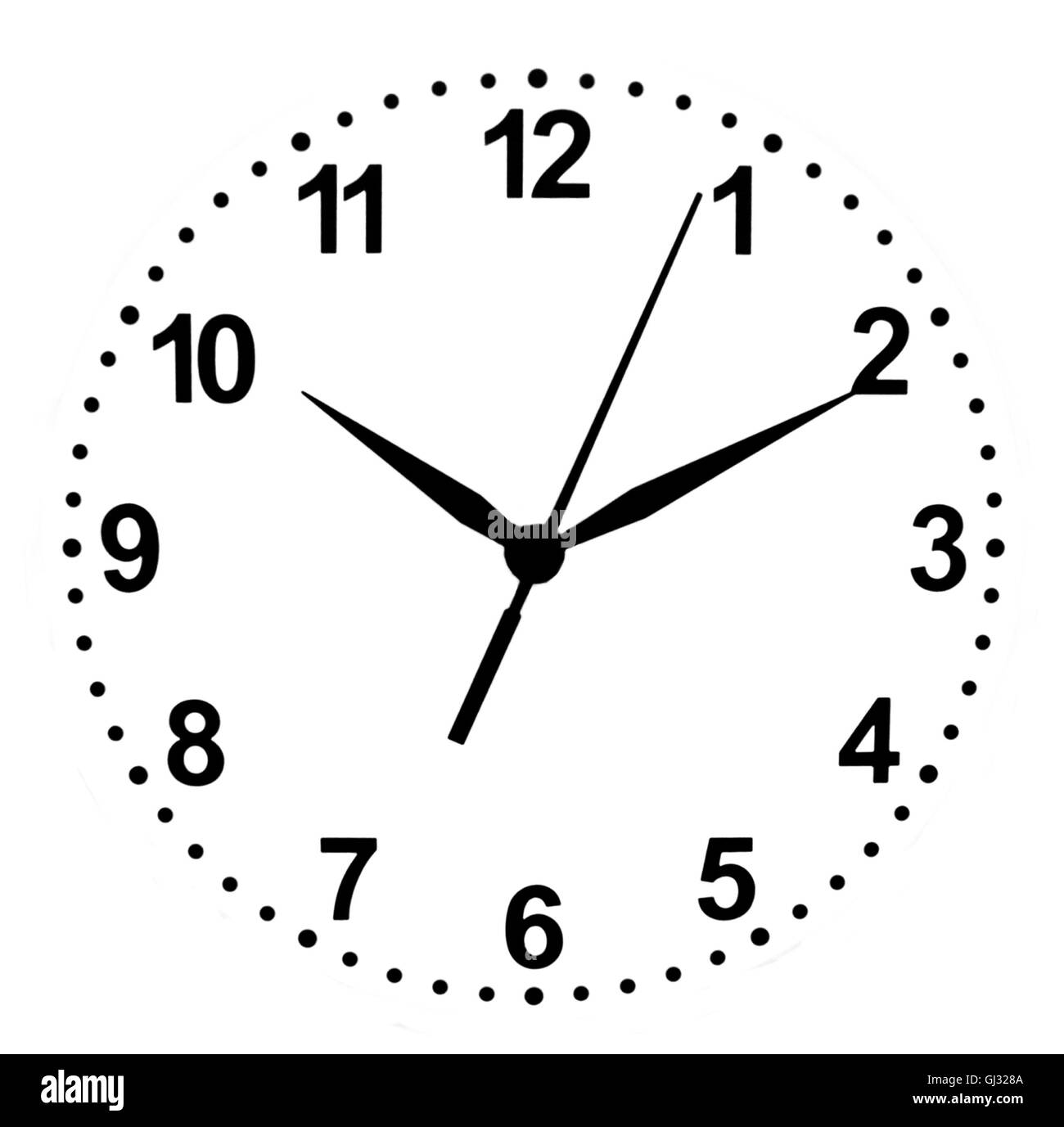 Dial clock isolated Stock Photo Alamy