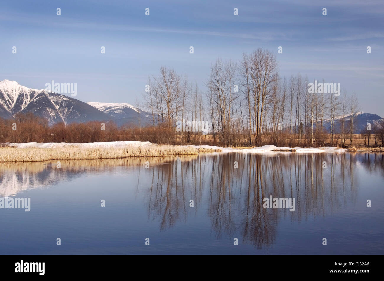 Reflection of snow mountain hi-res stock photography and images - Alamy