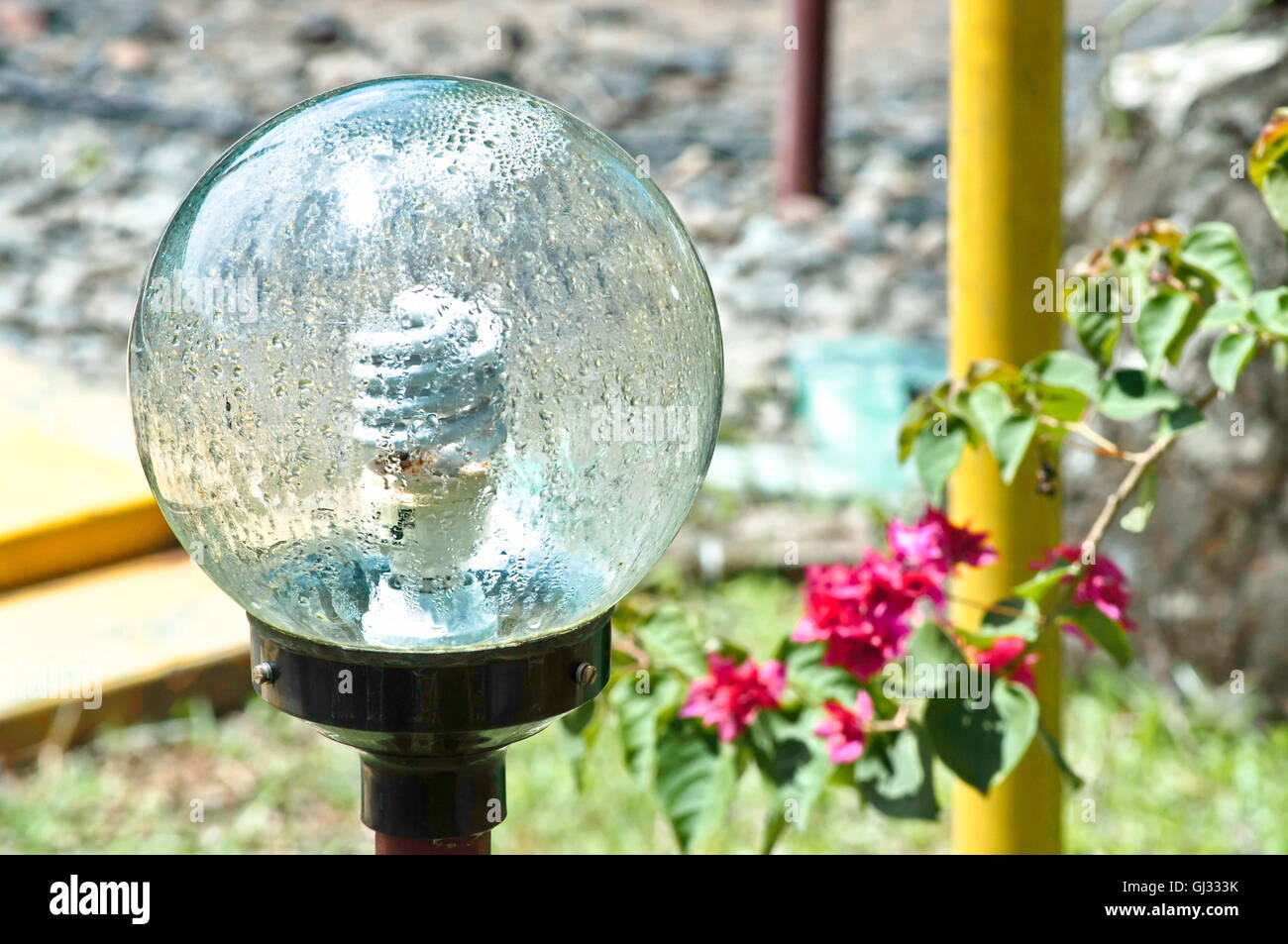 Big condensed ball lamp Stock Photo