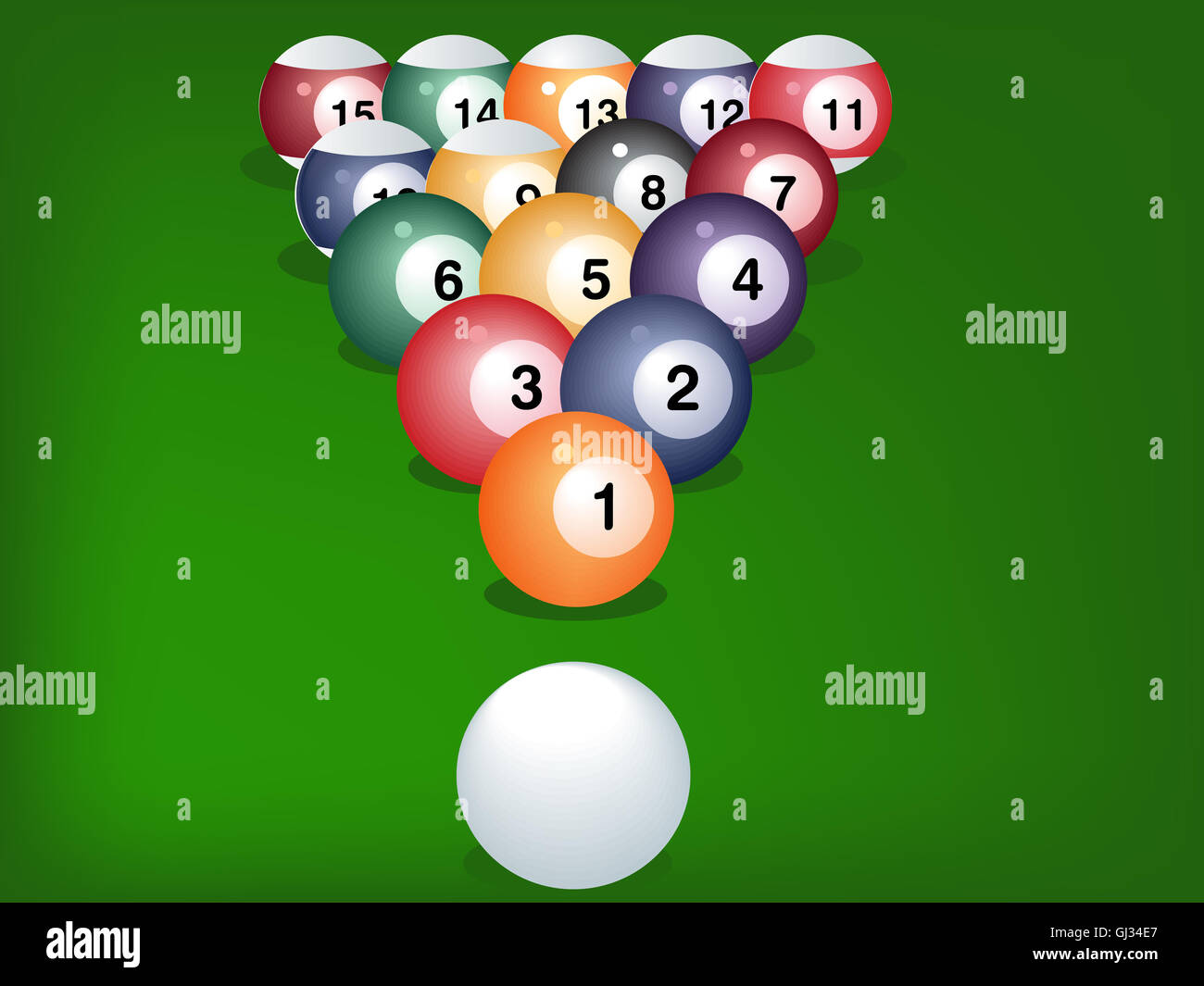 Pool game balls Stock Photo Alamy