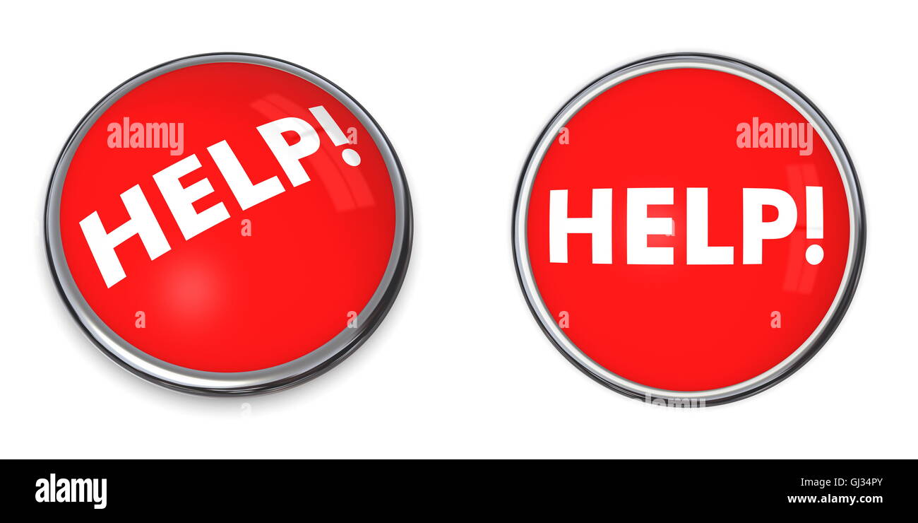 Red Round Help Button Stock Photo Alamy
