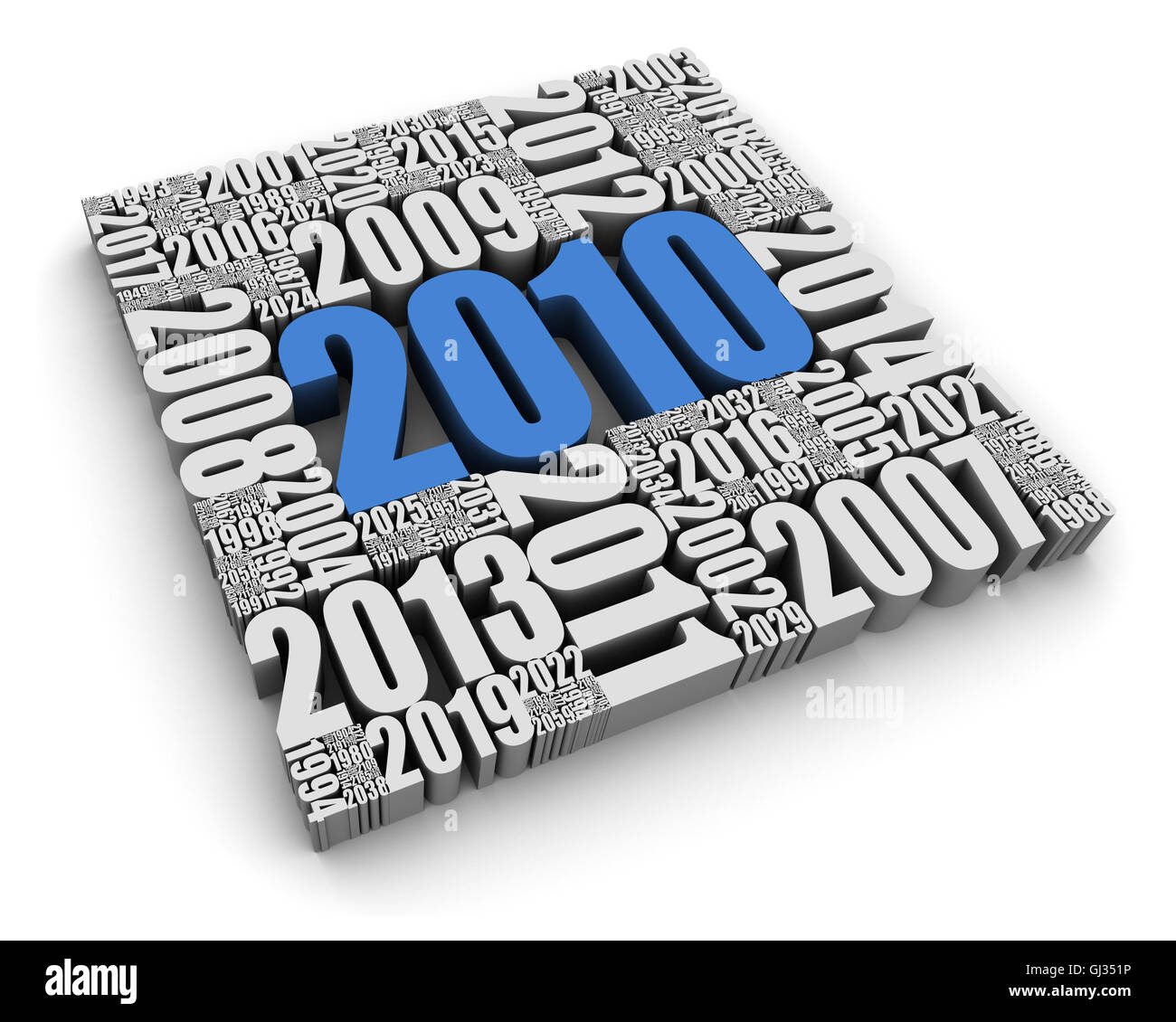 The Year 2010 Stock Photo